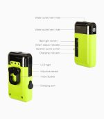 پمپ هوا و اکسیژن شارژی با LED، سه حالت عملکرد و فیلتر سهمرحلهای