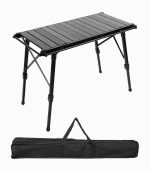 میز تاشو کمپینگ آلومینیومی قابل تنظیم با کیف حمل