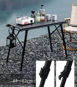 میز تاشو کمپینگ آلومینیومی قابل تنظیم با کیف حمل