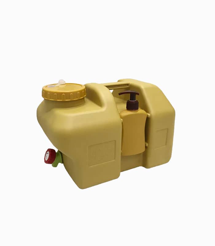 ظرف ذخیره آب کمپینگ ۱۲ لیتری با مخزن صابون و شیر تخلیه ظرف ذخیره آب کمپینگ ۱۲ لیتری با مخزن صابون و شیر تخلیه