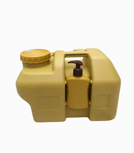 ظرف ذخیره آب کمپینگ ۱۲ لیتری با مخزن صابون و شیر تخلیه