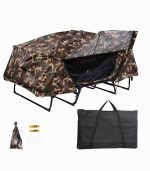 چادر تخت کمپینگ پرتابل ۲ نفره با پایه – ضدآب و مقاوم، همراه کیف حمل