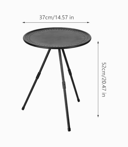 میز گرد کمپینگ قابل حمل با ارتفاع قابل تنظیم و کیف حمل