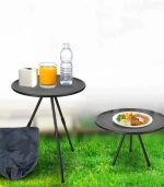 میز گرد کمپینگ قابل حمل با ارتفاع قابل تنظیم و کیف حمل