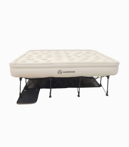 تشک بادی دو نفره خودکار با پمپ برقی و کیف چرخ‌دار – 198×152×30 سانتی‌متر