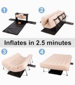 تشک بادی دو نفره خودکار با پمپ برقی و کیف چرخدار – 198×152×30 سانتیمتر