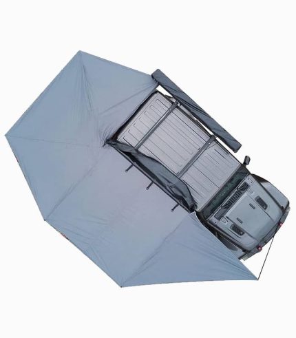 سایبان خودرو تاشو ۲۷۰ درجه چهار فصل با چراغ LED – مناسب کمپینگ و فضای باز