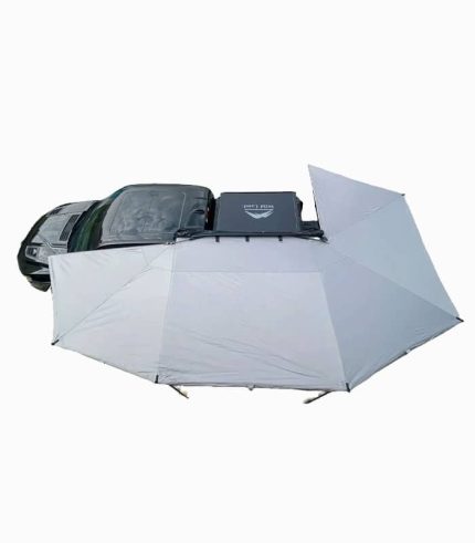 سایبان خودرو تاشو ۲۷۰ درجه چهار فصل با چراغ LED – مناسب کمپینگ و فضای باز