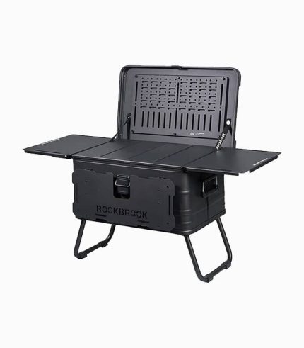 صندوق چندمنظوره کمپینگ تاشو ۵۰ لیتری با پایه – قابل استفاده به عنوان میز