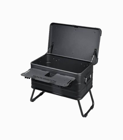 صندوق چندمنظوره کمپینگ تاشو ۵۰ لیتری با پایه – قابل استفاده به عنوان میز