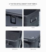 صندوق چندمنظوره کمپینگ تاشو ۵۰ لیتری با پایه – قابل استفاده به عنوان میز