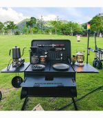 صندوق چندمنظوره کمپینگ تاشو ۵۰ لیتری با پایه – قابل استفاده به عنوان میز