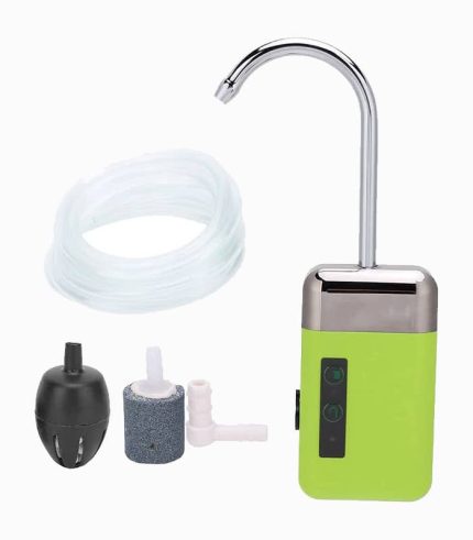 پمپ هوادهی و اکسیژن آب قابل شارژ با 3 حالت و چراغ LED مدل Induction Air Pump