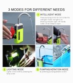 پمپ هوادهی و اکسیژن آب قابل شارژ با 3 حالت و چراغ LED مدل Induction Air Pump