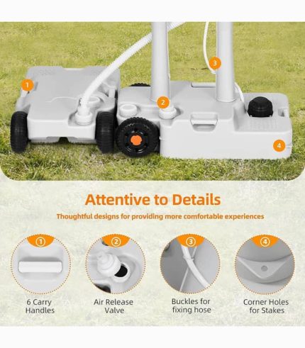 سینک قابل حمل کمپینگ 30 لیتری با مخزن آب و چرخ مدل CH30L