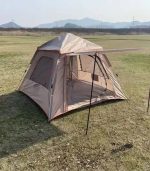 چادر کمپینگ پرتابل چهار فصل با سایه‌بانی هیدرولیک خودکار – مناسب ۳ تا ۴ نفر