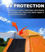 چادر کمپینگ پرتابل چهار فصل با سایه‌بانی هیدرولیک خودکار – مناسب ۳ تا ۴ نفر