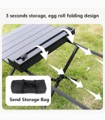 میز تاشو کمپینگ قابل حمل با کیف – مناسب پیکنیک، ساحل، مهمانی و سفر