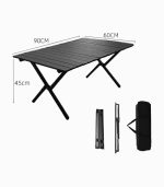 میز تاشو کمپینگ قابل حمل با کیف – مناسب پیکنیک، ساحل، مهمانی و سفر