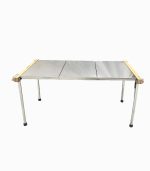 میز تاشو قابل حمل استیل ضدزنگ با کیف – مناسب کمپینگ، پیک‌نیک و باربیکیو