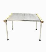 میز تاشو قابل حمل استیل ضدزنگ با کیف – مناسب کمپینگ، پیک‌نیک و باربیکیو