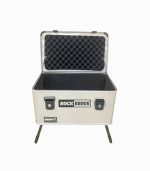 جعبه ذخیرهسازی آلومینیومی ۵۰ لیتری کمپینگ با پایه تاشو و قفل