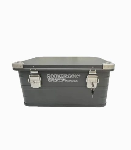 جعبه ذخیره‌سازی آلومینیومی ۵۰ لیتری کمپینگ با پایه تاشو و قفل