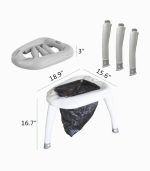 توالت قابل حمل مسافرتی با 3 پایه و شلنگ شستشو مدل CH512