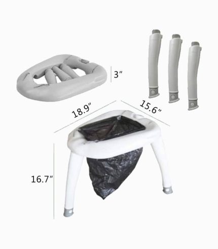 توالت قابل حمل مسافرتی با 3 پایه و شلنگ شستشو مدل CH512