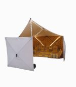 چادر کمپینگ خانوادگی بزرگ با فنس باز – چادر ضدآب و مقاوم برای سفر و طبیعت