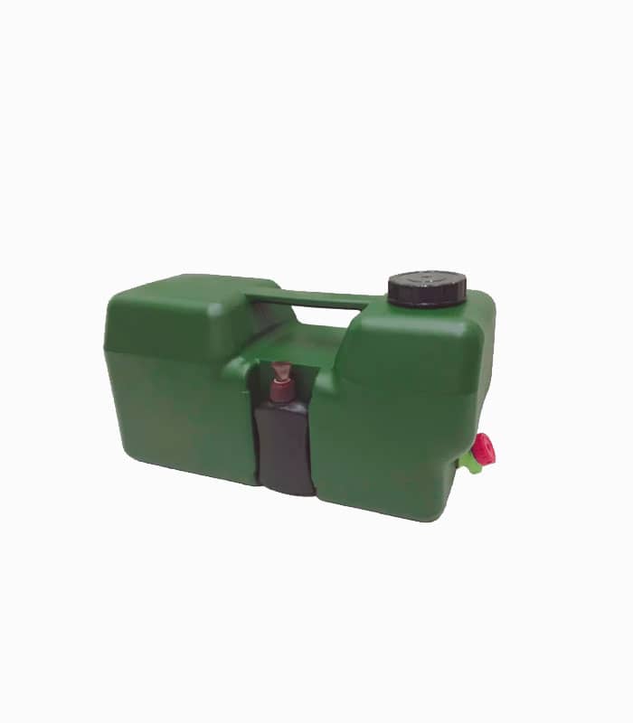 سطل آب کمپینگ ۲۰ لیتری با شیر مایع صابون سطل آب کمپینگ ۲۰ لیتری با شیر مایع صابون