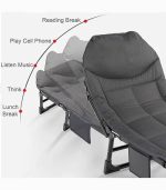 تخت تاشو کمپینگ قابل حمل با بالشت و جیب