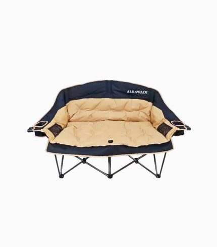 صندلی تاشو دونفره کمپینگ با جا لیوانی و کیف حمل