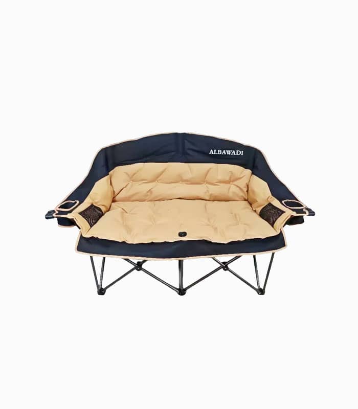 صندلی تاشو دونفره کمپینگ با جا لیوانی و کیف حمل صندلی تاشو دونفره کمپینگ با جا لیوانی و کیف حمل