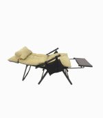 صندلی راحتی تاشو چهار فصل با بالشت و پاف زیرپایی