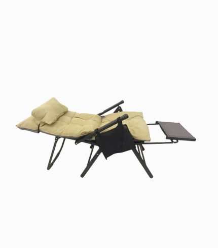 صندلی راحتی تاشو چهار فصل با بالشت و پاف زیرپایی