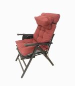 صندلی راحتی تاشو چهار فصل با بالشت و پاف زیرپایی