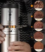 قهوهساز قابل حمل چندکاره با آسیاب برقی و شارژ USB