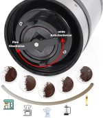 قهوهساز قابل حمل چندکاره با آسیاب برقی و شارژ USB