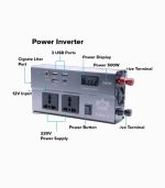 پاور استیشن کمپینگ 50000mAh با اینورتر 500 وات و پورت USB