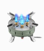 اجاق گاز کمپینگ تاشو قابل حمل با قدرت بالا و تنظیم شعله