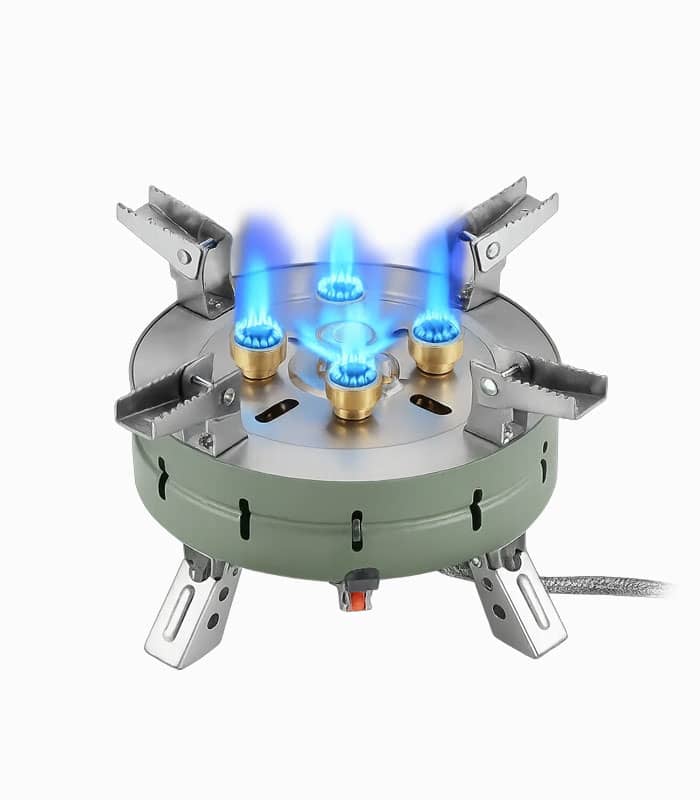 اجاق گاز کمپینگ تاشو قابل حمل با قدرت بالا و تنظیم شعله اجاق گاز کمپینگ تاشو قابل حمل با قدرت بالا و تنظیم شعله