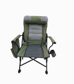 صندلی تاشو سنگین با جا لیوانی – مناسب کمپینگ، ساحل و ماهیگیری