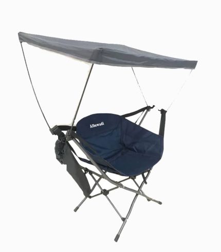 صندلی تاشو کمپینگ با سایبان قابل تنظیم – مدل قابل حمل ساحلی و فضای باز