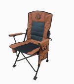 صندلی تاشو سنگین با جا لیوانی – مناسب کمپینگ، ساحل و ماهیگیری