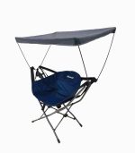 صندلی تاشو کمپینگ با سایبان قابل تنظیم – مدل قابل حمل ساحلی و فضای باز