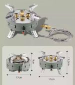اجاق گاز کمپینگ تاشو قابل حمل با قدرت بالا و تنظیم شعله