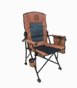 صندلی تاشو سنگین با جا لیوانی – مناسب کمپینگ، ساحل و ماهیگیری
