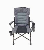 صندلی تاشو سنگین با جا لیوانی – مناسب کمپینگ، ساحل و ماهیگیری