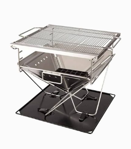 باربیکیو ذغالی و آتشدان تاشو قابل حمل با کیف